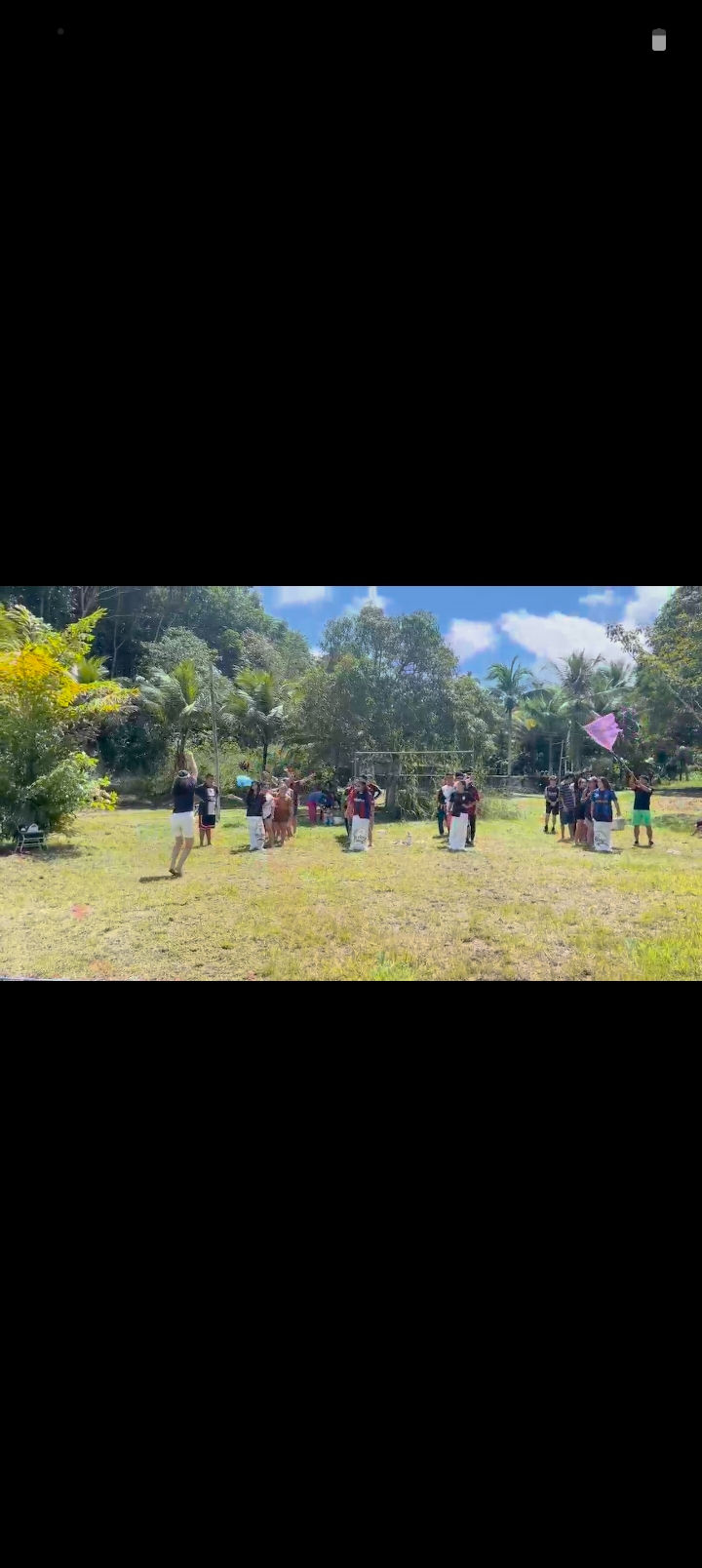 Gincana ao ar livre no acamp